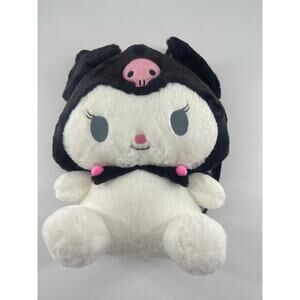 Sanrio Kuromi Plush Backpack Black White Anime Bag Zip Y2K